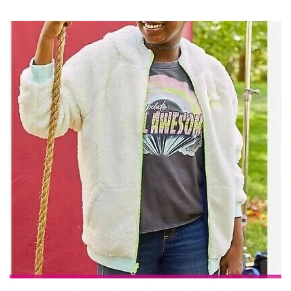 Justice reversible Sherpa jacket